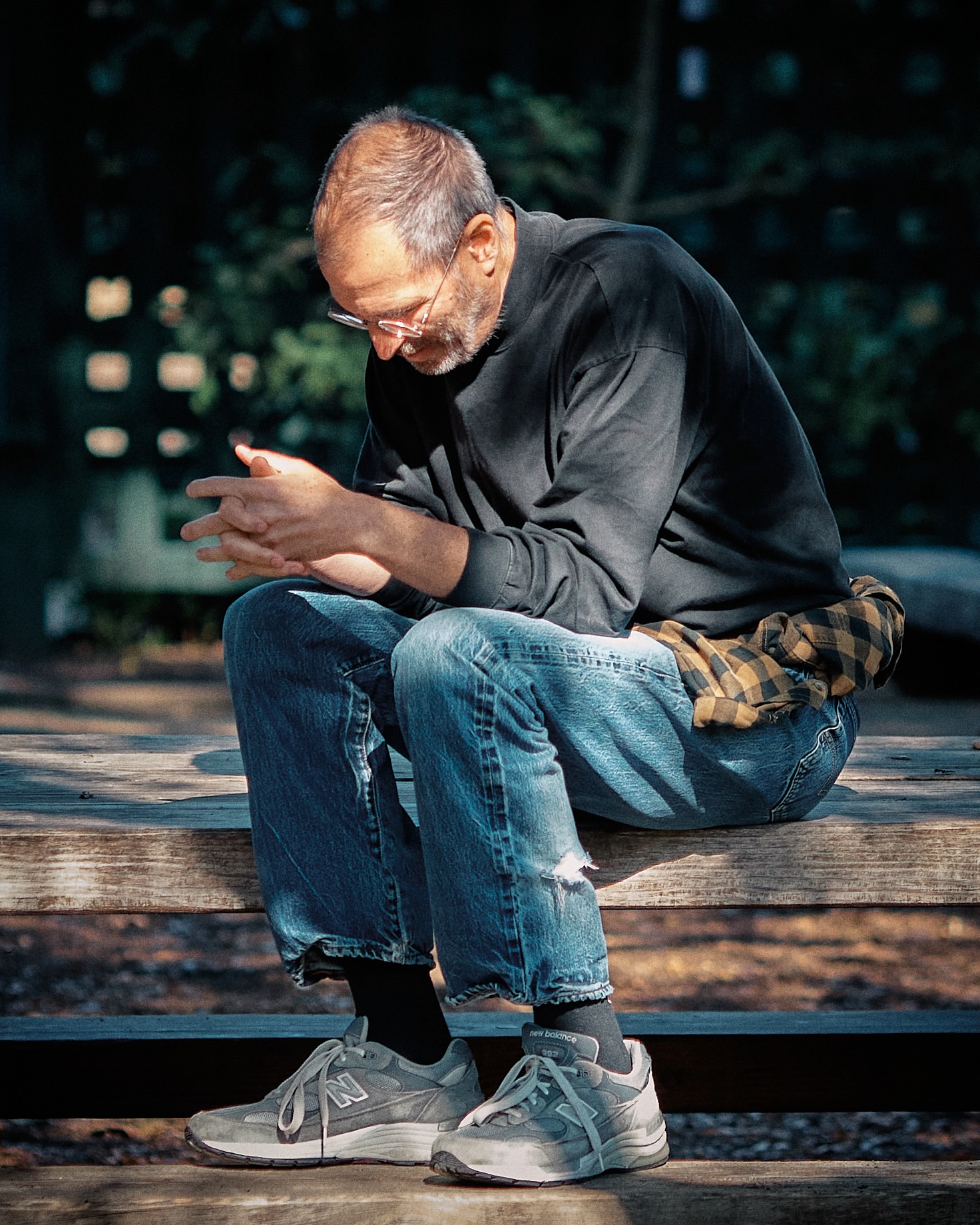 Historic portrait of Steve Jobs in Palo Alto California photographed in 2007 by Ryan Katsanes