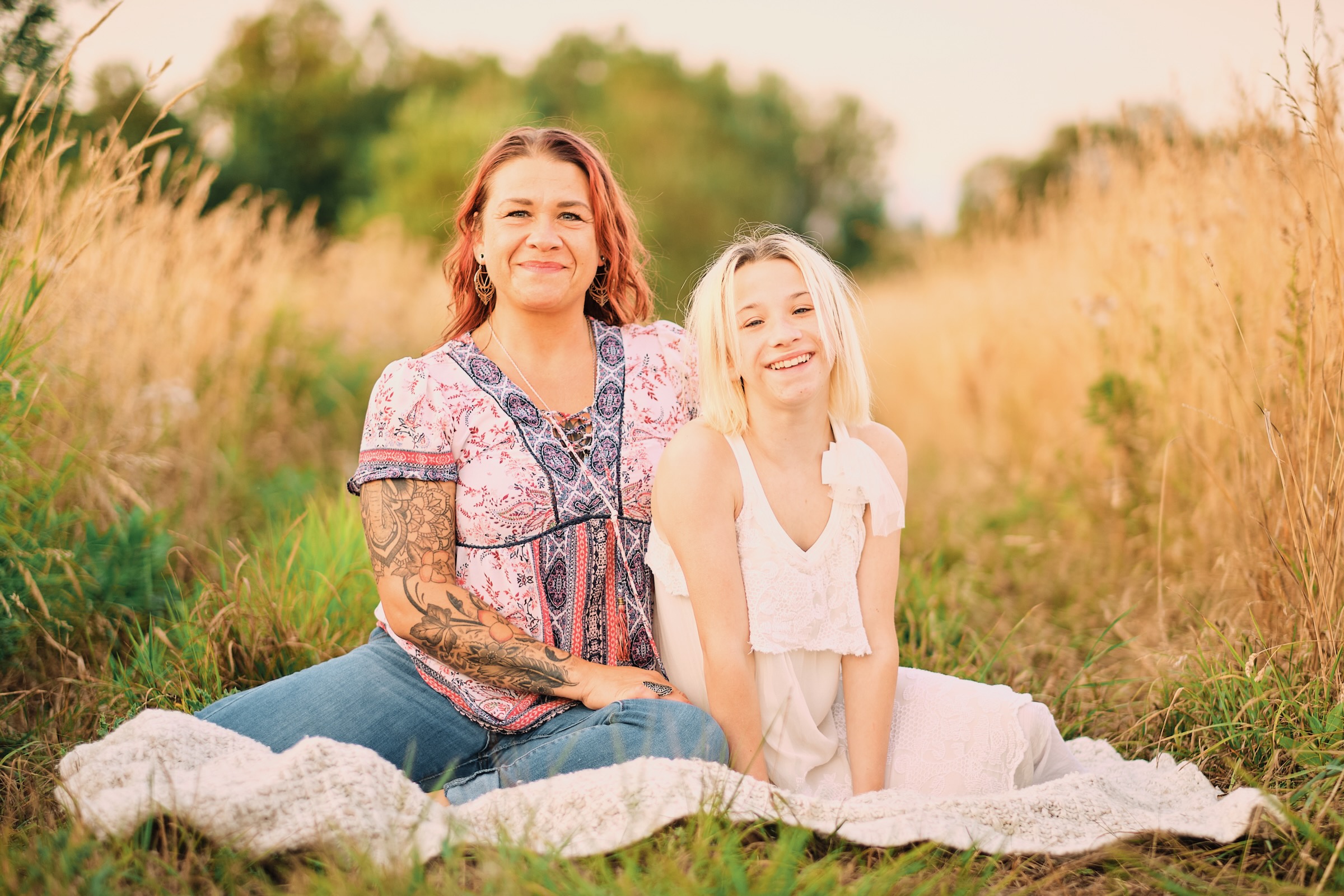 Family portrait session outdoors in the natural beauty of Ridgefield Washington